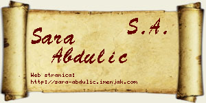 Sara Abdulić vizit kartica